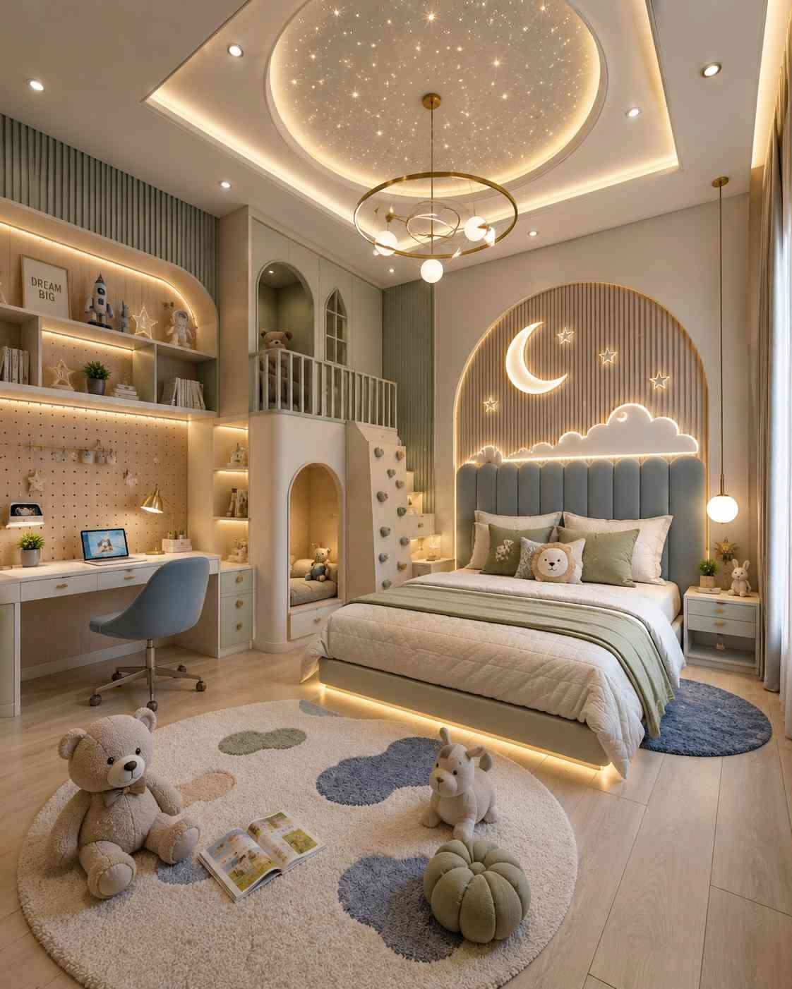 Montessori-Inspired Room featuring Ergonomic Height-Adjustable Study Desk #2